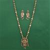 Antique Birds Pendant Set with Matte Gold Plating