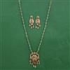 Antique Birds Pendant Set with Matte Gold Plating