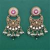 Antique Pearl Earring with Matte Gold Plating