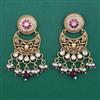 Antique Pearl Earring with Matte Gold Plating
