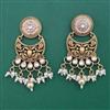 Antique Pearl Earring with Matte Gold Plating