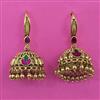 Antique Hoops Earring with Matte Gold Plating