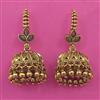 Antique Hoops Earring with Matte Gold Plating