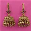 Antique Hoops Earring with Matte Gold Plating