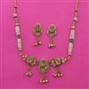 Antique Temple Necklace with Matte Gold Plating