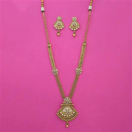 Antique Meenakari Necklace with Matte Gold Plating