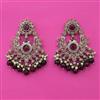 Antique Pearl Earring with Mehndi Plating