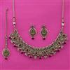 Antique Pearl Necklace with Mehndi Plating