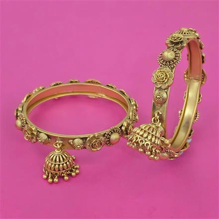 Antique Classic Bangles with Matte Gold Plating