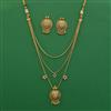 Antique Layered Necklace with Matte Gold Plating