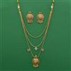 Antique Layered Necklace with Matte Gold Plating