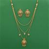 Antique Layered Necklace with Matte Gold Plating