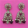 Antique Pearl Earring with Mehndi Plating