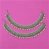 Antique Pearl Payal with Mehndi Plating