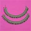 Antique Pearl Payal with Mehndi Plating