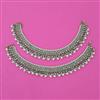 Antique Pearl Payal with Mehndi Plating