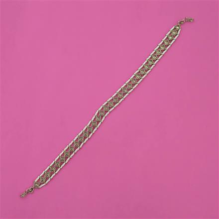 Antique Pearl Shishful with Mehndi Plating