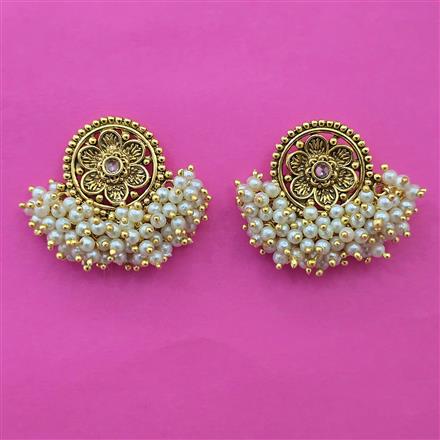 Antique Pearl Earring with Gold Plating