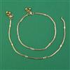 Antique Plain Gold Payal with Gold Plating