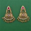 Antique Pearl Earring with Matte Gold Plating