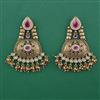 Antique Pearl Earring with Matte Gold Plating
