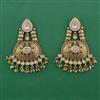 Antique Pearl Earring with Matte Gold Plating