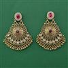 Antique Pearl Earring with Matte Gold Plating