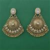 Antique Pearl Earring with Matte Gold Plating