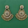 Antique Pearl Earring with Matte Gold Plating