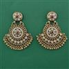 Antique Pearl Earring with Matte Gold Plating