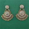 Antique Pearl Earring with Matte Gold Plating