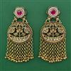Antique Pearl Earring with Matte Gold Plating