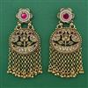 Antique Pearl Earring with Matte Gold Plating
