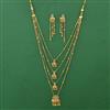 Antique Layered Necklace with Matte Gold Plating