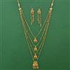 Antique Layered Necklace with Matte Gold Plating