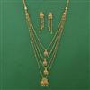 Antique Layered Necklace with Matte Gold Plating