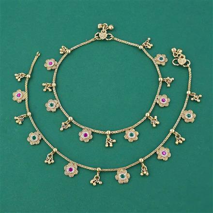 Antique Classic Payal with Matte Gold Plating
