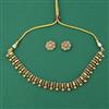 Antique Plain Gold Necklace with Matte Gold Plating