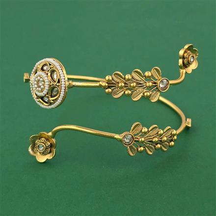 Antique Pearl Baju Band with Gold Plating