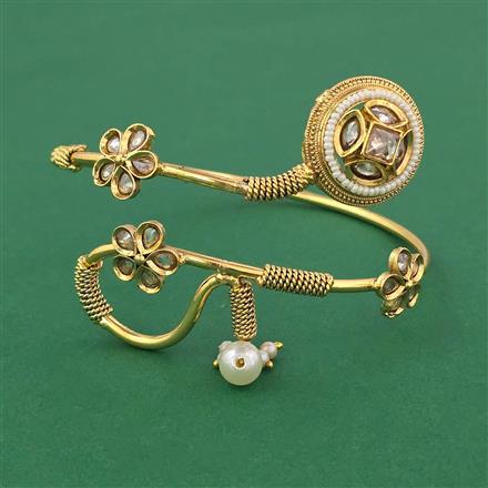 Antique Pearl Baju Band with Gold Plating