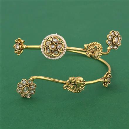 Antique Pearl Baju Band with Gold Plating