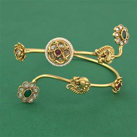 Antique Pearl Baju Band with Gold Plating