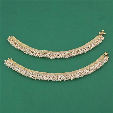 Antique Pearl Payal with Gold Plating