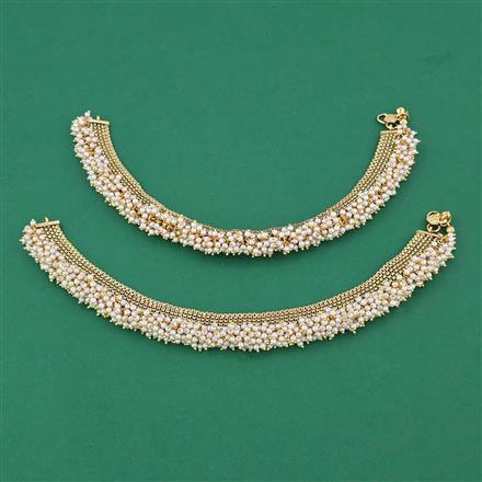 Antique Pearl Payal with Gold Plating