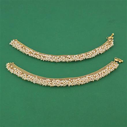 Antique Pearl Payal with Gold Plating