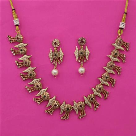 Antique Meenakari Necklace with Gold Plating