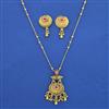 Antique Classic Pendant Set with Matte Gold Plating