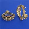 Antique Openable 2 Pc Bangles with Matte Gold Plating