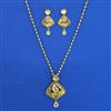 Antique Classic Pendant Set with Matte Gold Plating