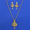 Antique Classic Pendant Set with Matte Gold Plating